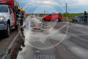 Accidente fatal Entre Ríos: chocaron de frente dos autos cerca de Larroque y murió un hombre