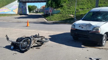 Joven sufrió una grave lesión tras un choque en Crespo y fue trasladado a Paraná