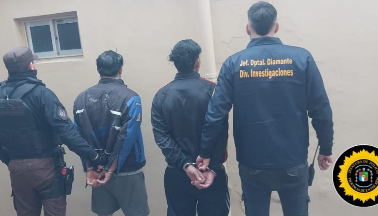 Detienen a dos hombres por ingresar a una vivienda en Diamante