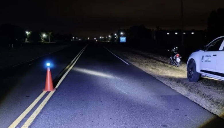 Una motociclista se accidentó en la ruta por esquivar un perro y sufrió lesiones