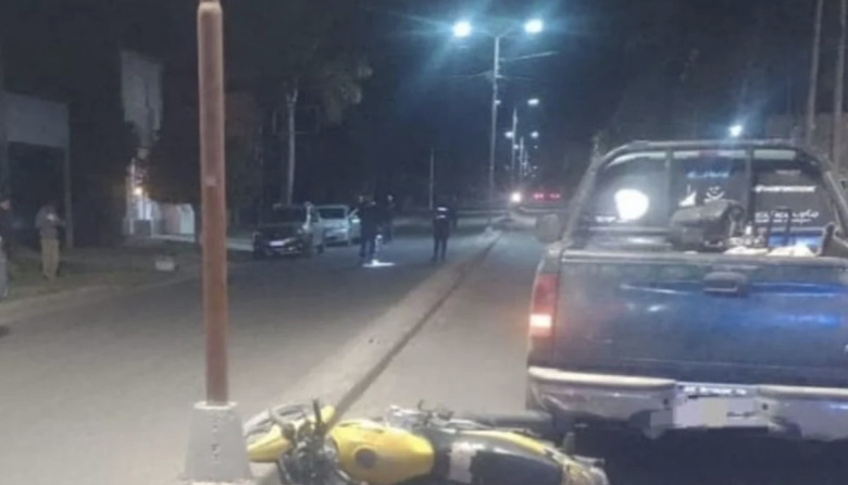Motociclista sufrió lesiones al chocar contra una camioneta en Valle María