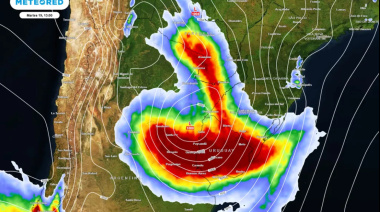 Entre Ríos bajo ciclogénesis: se esperan lluvias excepcionales en pocas horas