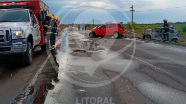 Accidente fatal Entre Ríos: chocaron de frente dos autos cerca de Larroque y murió un hombre
