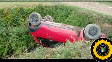 Accidente de tránsito en zona rural: sin lesionados