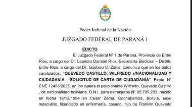 EDICTO QUEVEDO CASTILLO, WILFREDO