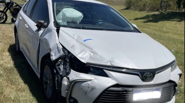 Fuerte choque en cercanías a la rotonda de Crespo: Un lesionado