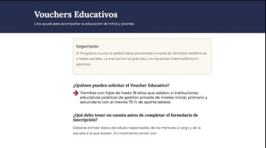 Voucher educativo abril 2026: cómo anotarse al beneficio
