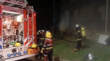 Incendio en una casa en Diamante motivó un operativo con once bomberos