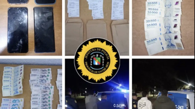 Crespo: cuatro aprehendidos por presunta tenencia de dinero apócrifo tras operativo policial