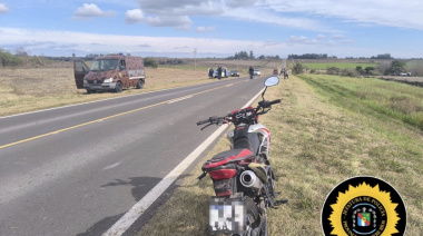 Accidente en Ruta 131: una motociclista resultó lesionada tras una colisión con una camioneta