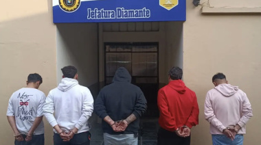 Cinco detenidos y secuestro de armas por el homicidio en Diamante