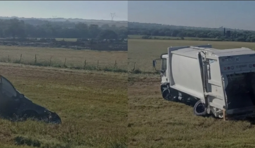 Fatal accidente en Ruta 12: murió el conductor de un auto tras chocar con un camión recolector de residuos de Hernandarias