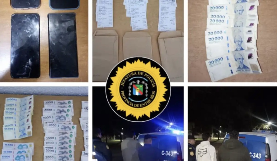 Crespo: cuatro aprehendidos por presunta tenencia de dinero apócrifo tras operativo policial
